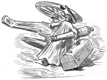 Munchhausen carries gun